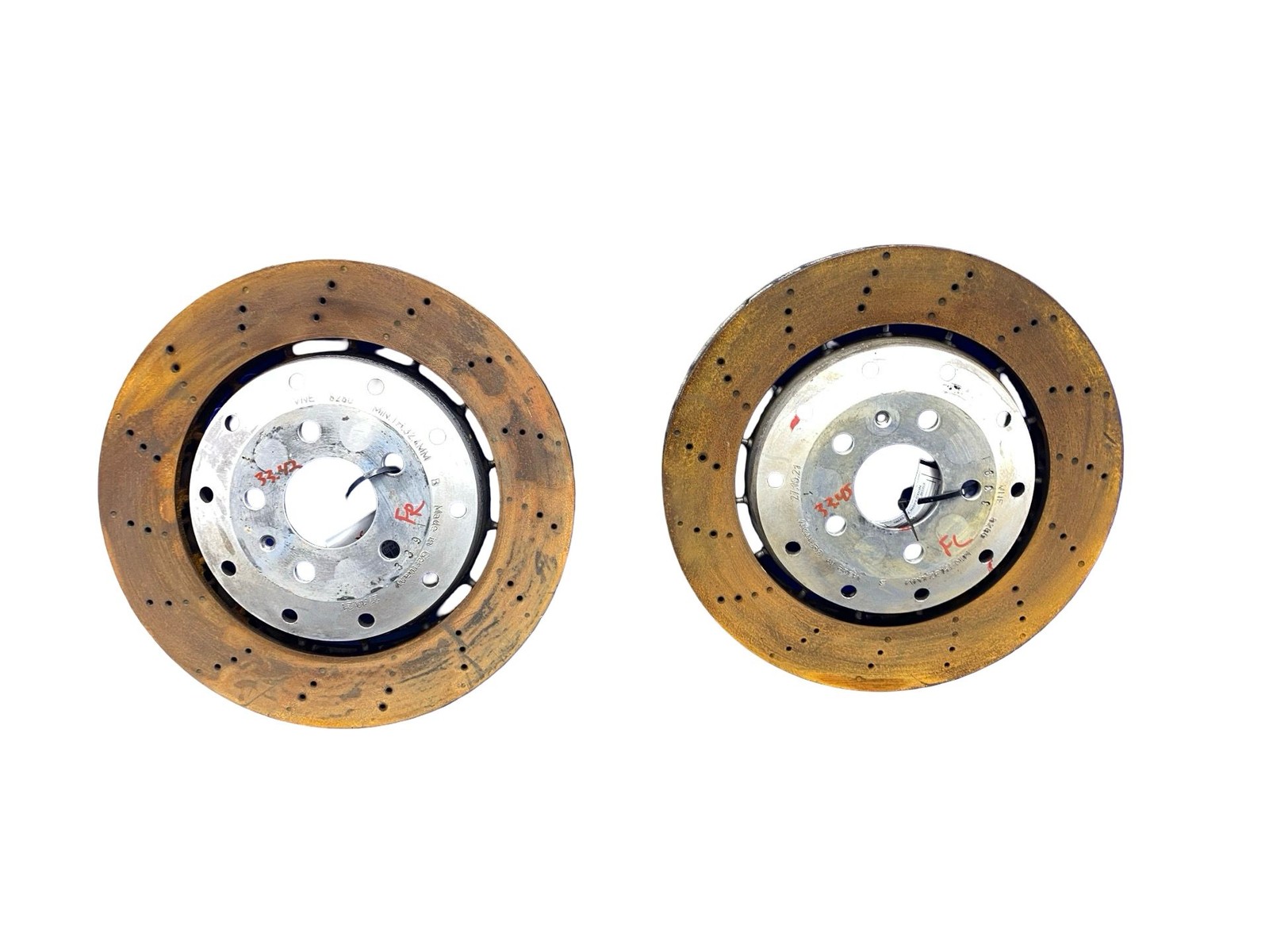 2008-2013 Audi R8 v10 Oem SPYDER AWD 5.0L FRONT LEFT RIGHT BRAKE ROTOR SET