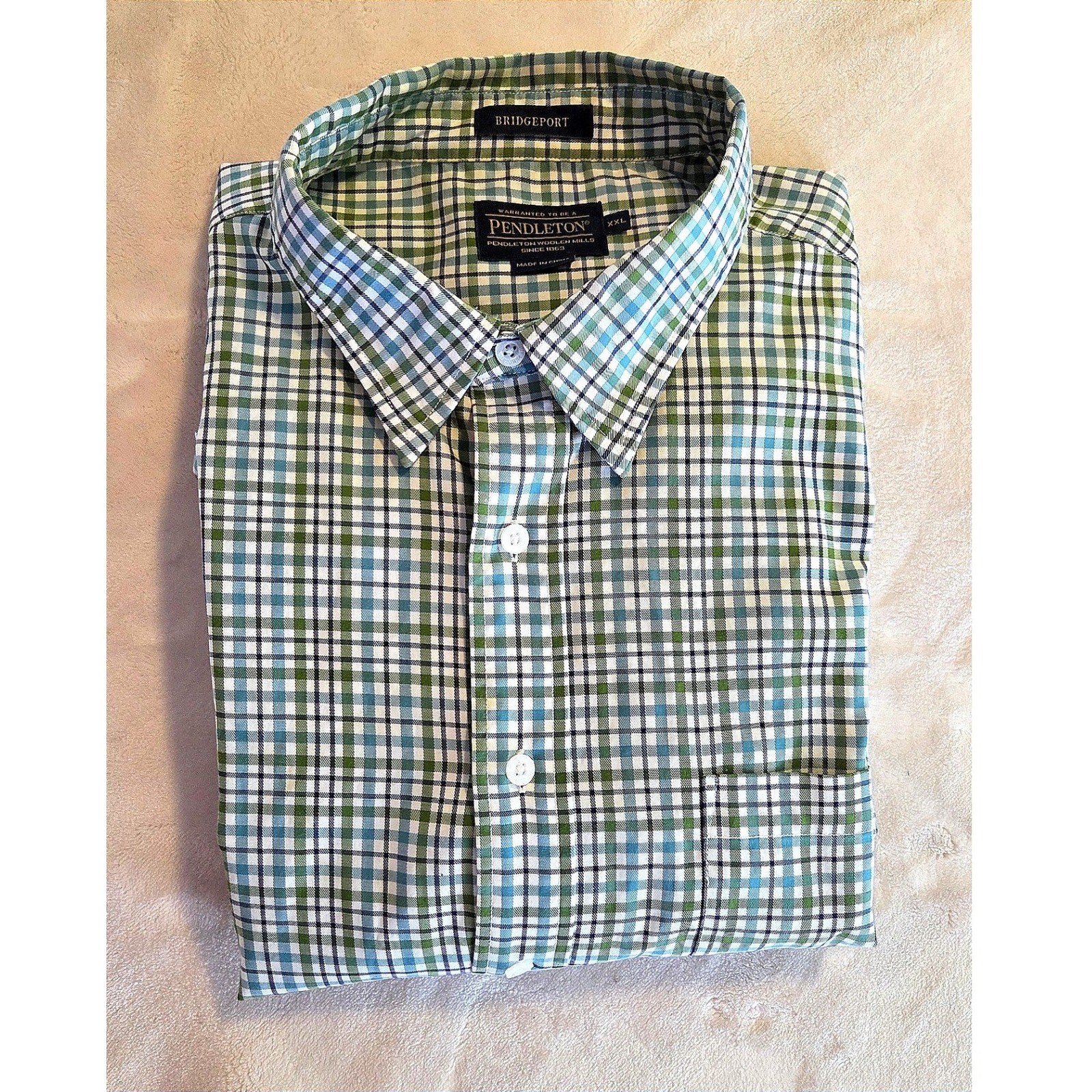Pendleton Bridgeport Plaid Button Down Shirt 100%… - image 1