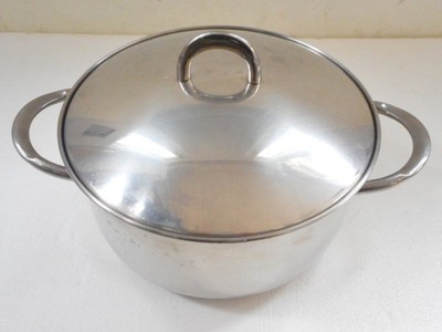 Barazzoni Inox 18/10 Stainless Steel Casserole Dutch Oven Pot w/ Lid 3 Quarts