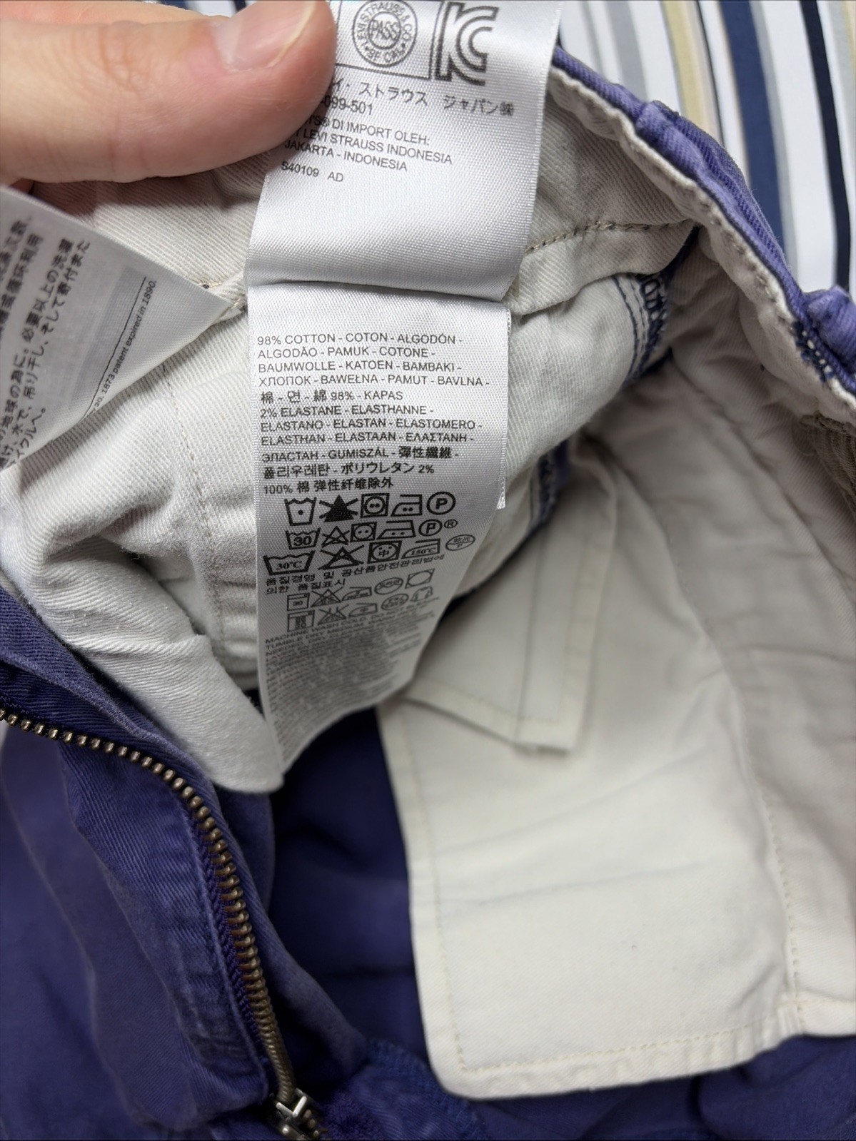 Levi's Men's Cargo Shorts Purple Heavy Cotton Size 32W Vintage Old School thumbnail 13