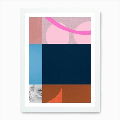 Moderne Textur Collage 14 Kunstdruck gerahmt Wandbild Poster Leinwanddruck Bild