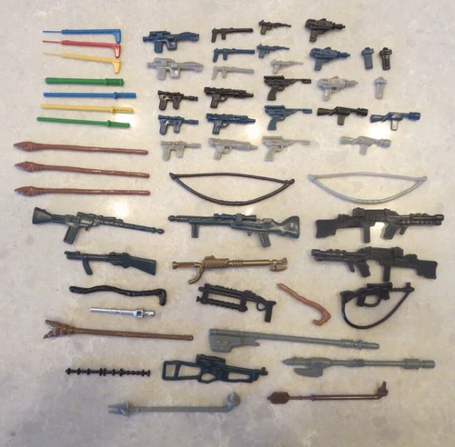 57 Vintage Star Wars Weapons Figures Lot  Repros NICE