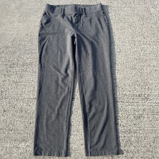 Lands End Heathered Gray Cotton Spandex Comfort Casual Pants L 14 16    blt7m79