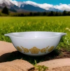 PYREX BUTTERFLY GOLD Mixing Bowls 443 CINDERELLA  2-1/2 QT CLEAN