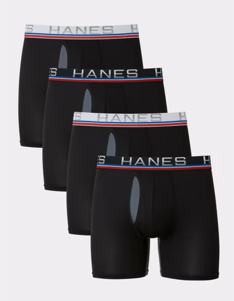 Hanes Men's X-Temp Sport Boxer Briefs 4 Pack SMALL 28-30” NEW | eBay