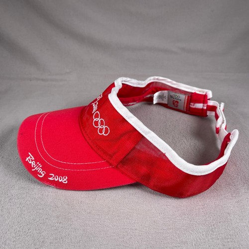Cappello Visiera Olimpiadi Invernali Pechino Unisex OS Rosso Strapback Sun Cap 2008 - Foto 2 di 12