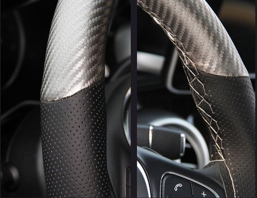 DIY Universal 37-39 cm PU Leather Car SUV Truck Steering Wheel Cover Anti-Slip - Picture 5 of 9