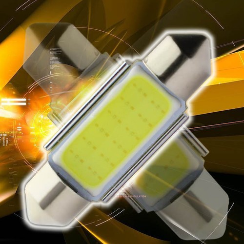 2 x C5W CAR BULB LED ERROR FREE CANBUS COB XENON WHITE FESTOON NUMBER PLATE 36mm - Picture 4 of 5
