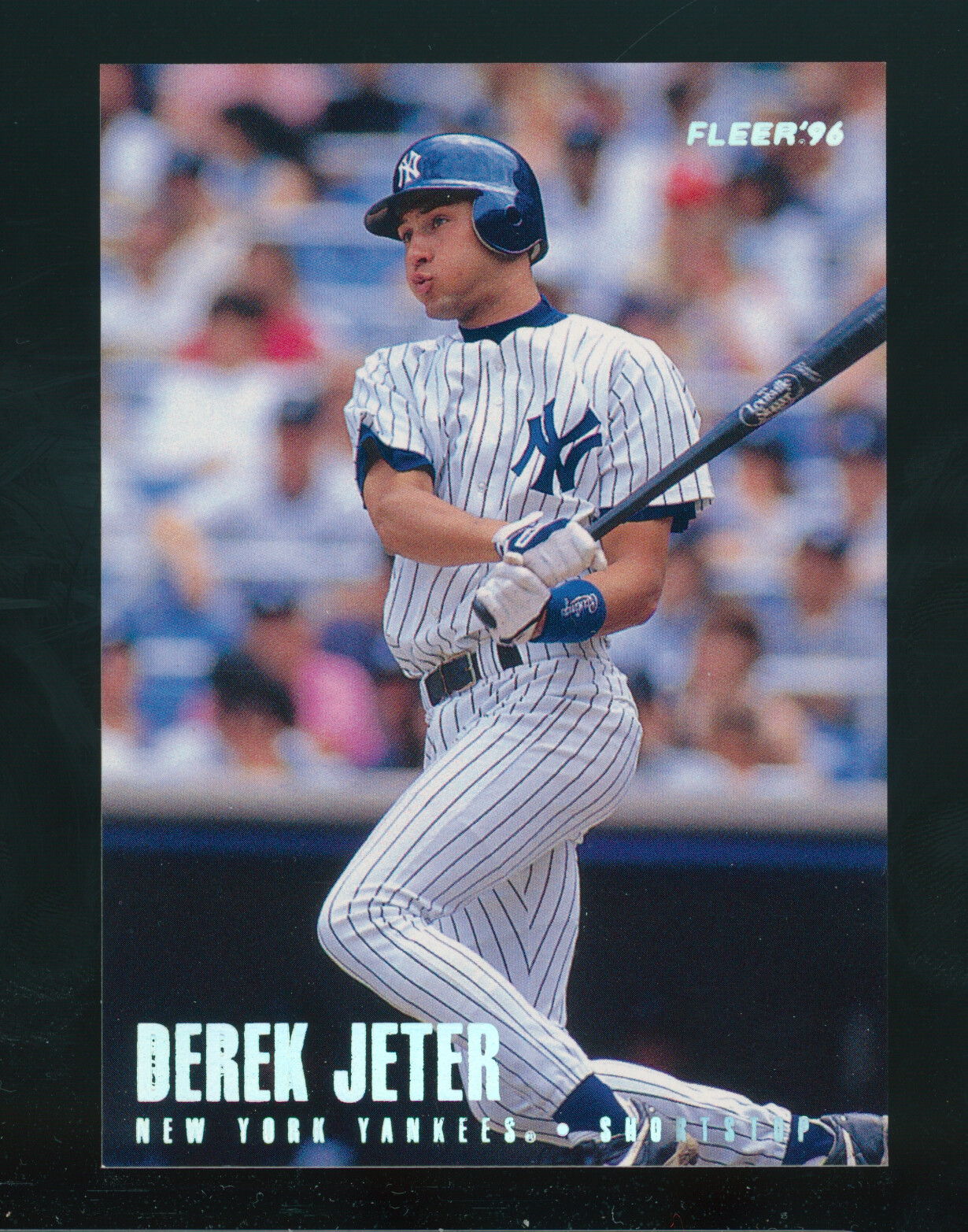 1996 Fleer Tiffany #184 Derek Jeter RC Yankees HOF BASEBALL CARD L123
