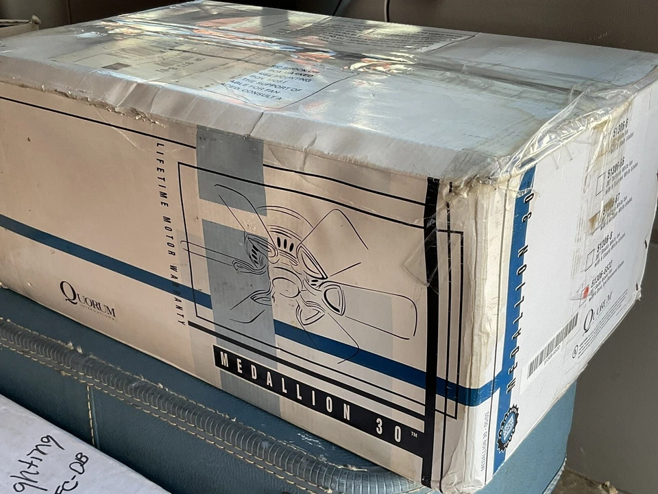 Quorum 51306-6522 Medallion Patio 52" 6-Blade Fan Satin Nickel Dark Rosewood - Image 2 of 4