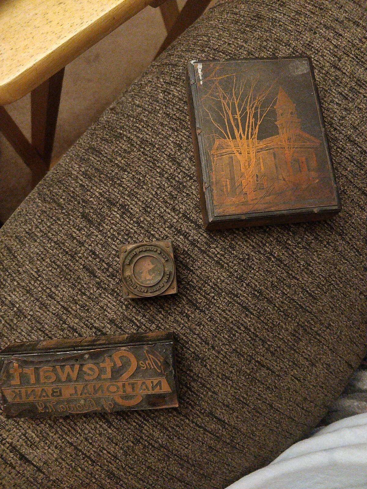 Vintage Metal Newspaper Press Block Stamp for Printing and Inking  