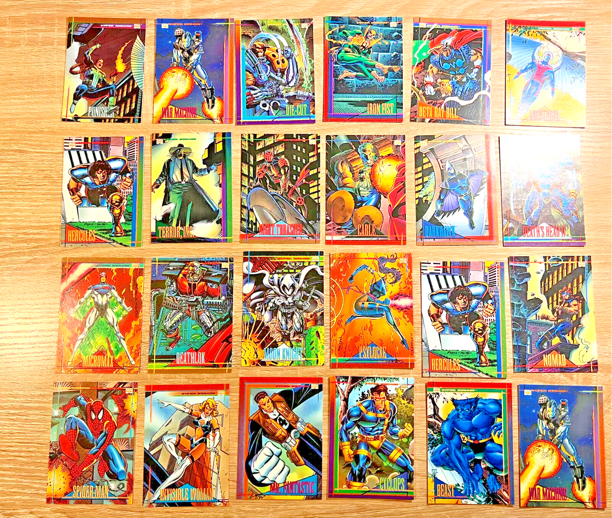 コレクション Invader exhibition card X-Men Trading Cards Marvel 1993 Impel Super Heros 24 Card Lot
