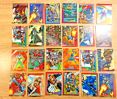 X-Men Trading Cards Marvel 1993 Impel Super Heros 24 Card Lot