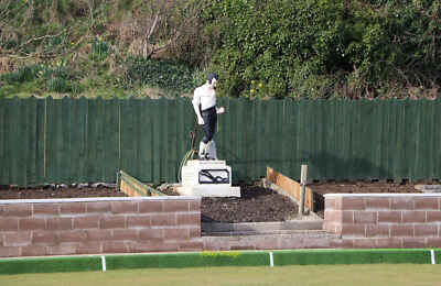 Photo 12x8 Rabbie Burns at the Bowling Club, Portpatrick Addressing a flow c2022