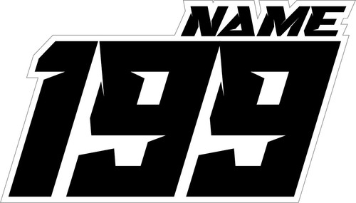 3 PEGATINAS PERSONALIZADAS DE MOTOCROSS CALCOMANÍAS DE MATRÍCULA MX ATV BMX CARRERAS MOTO DE CROSS - Imagen 2 de 23