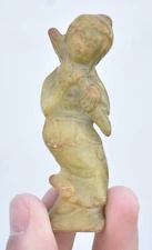 3" Old Chinese Hongshan Culture Jade Carved Beautiful lady People Pendant