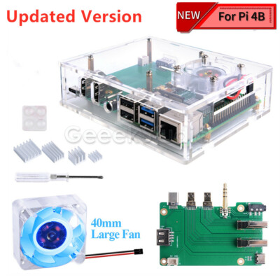 New Acrylic case Raspberry Pi set-top box kit for Raspberry Pi4B extension board