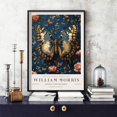 William Morris Druck, William Morris Ausstellung Poster Schmetterling (8c)