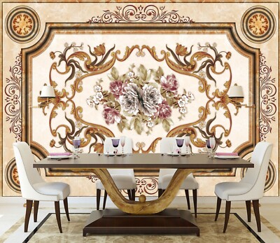 Autocollant Mural 3D Fleurs H40 - Décor Amovible Et Repositionnable, Marque Sinsin, Neuf