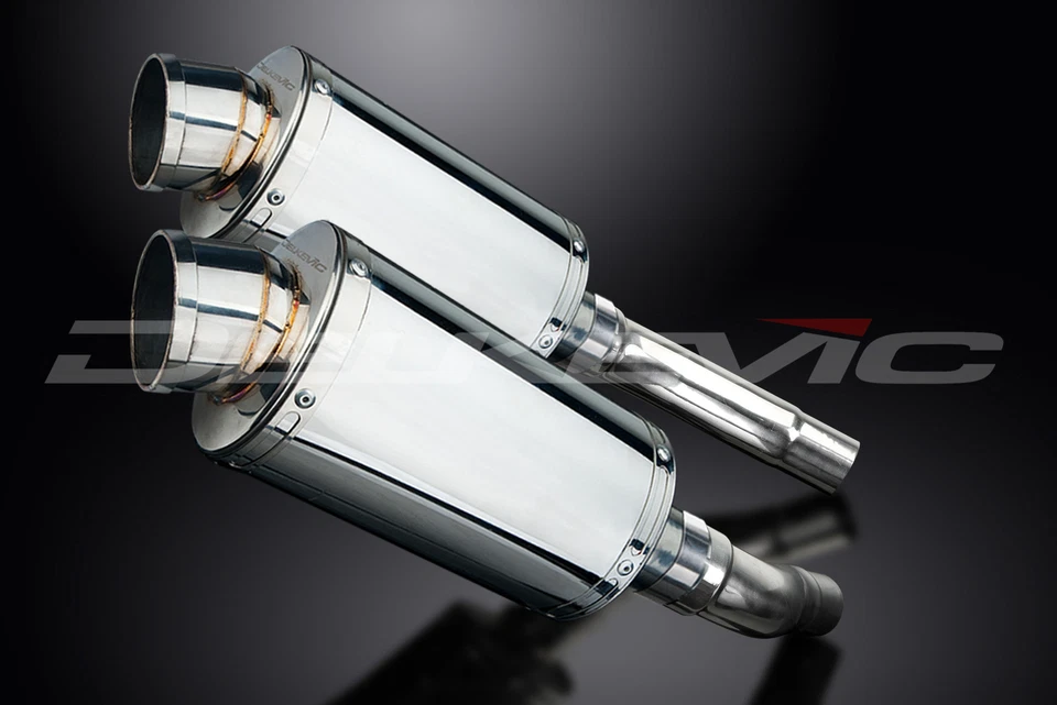 Triumph Street Triple R 675 07-12 Kit de silenciador de escape ovalado de acero inoxidable de 9" Foto 3 de 4