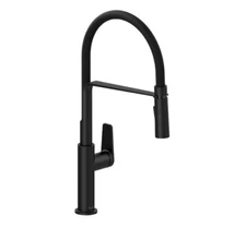 Riobel Mythic 1.8 GPM Single Hole Pre-Rinse Pull Down Kitchen Faucet MY101BK-10