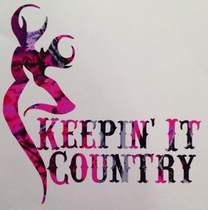 Pink Camo Keepin' It Country Truck Vinyl Decal 5" Muddy ...