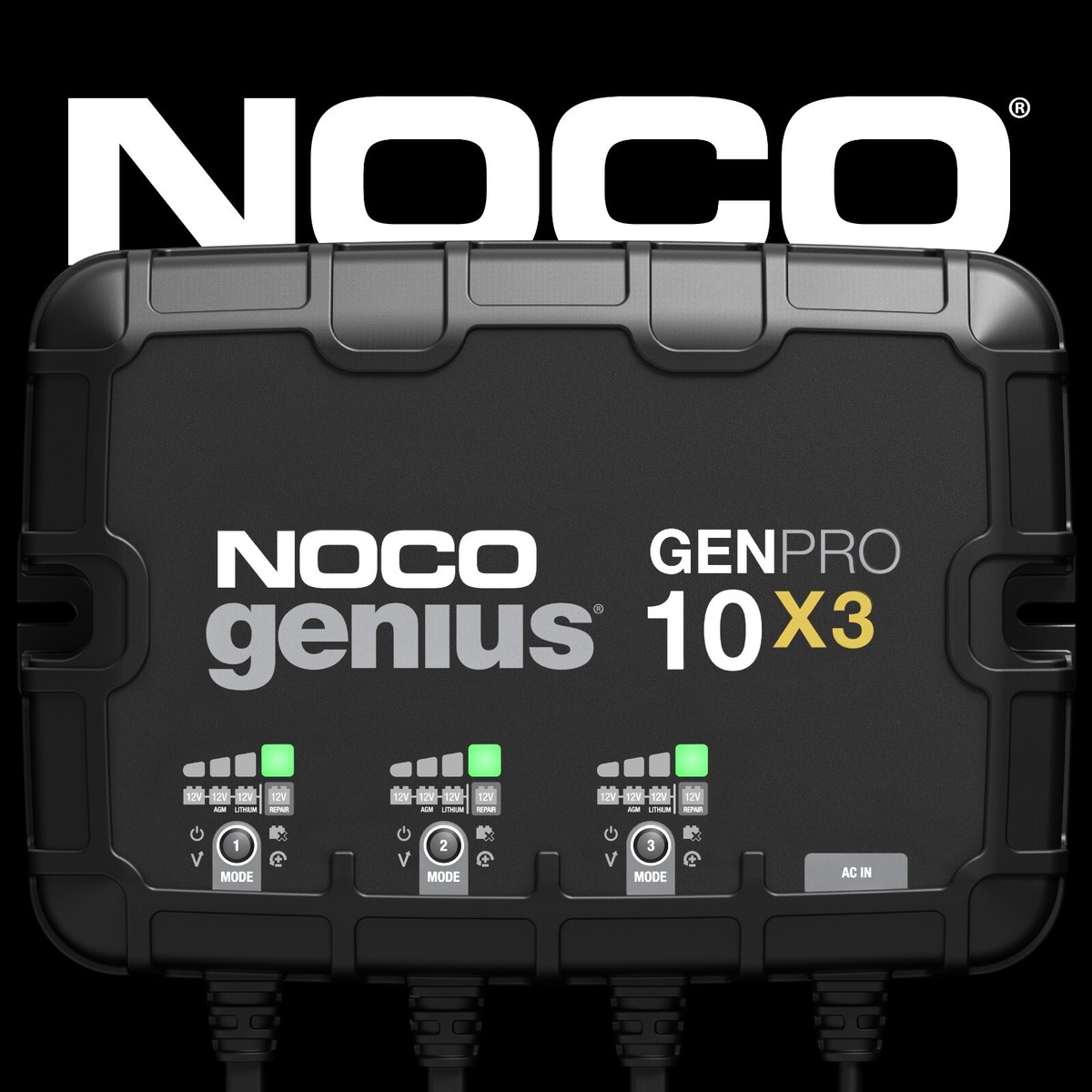 ノコノコ③ NOCO Genius GENPRO10X3 3-Bank 30A (10A/Bank) 12V Onboard Marine