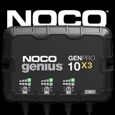 NOCO Genius GENPRO10X3 3-Bank 30A (10A/Bank) 12V Onboard Marine Battery Charger