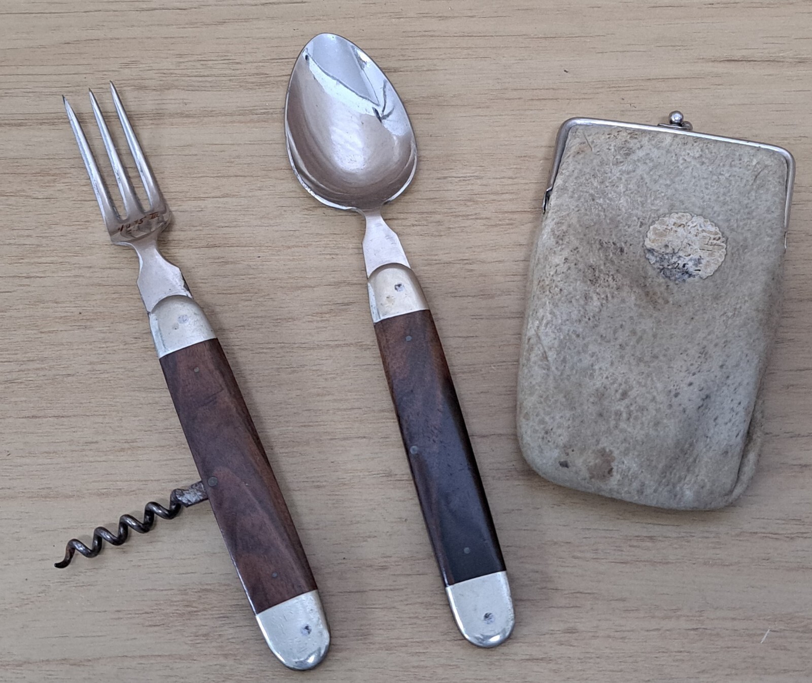 Pareja de cubiertos plegables de viaje