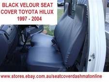 Custom Made Black Velour Bench Seat Cover Fit Toyota Hilux 1997-2004