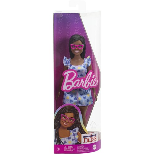 Barbie 13,2" bambola fashionista con sindrome di Down che indossa un vestito stampa cuore - Foto 6 di 6