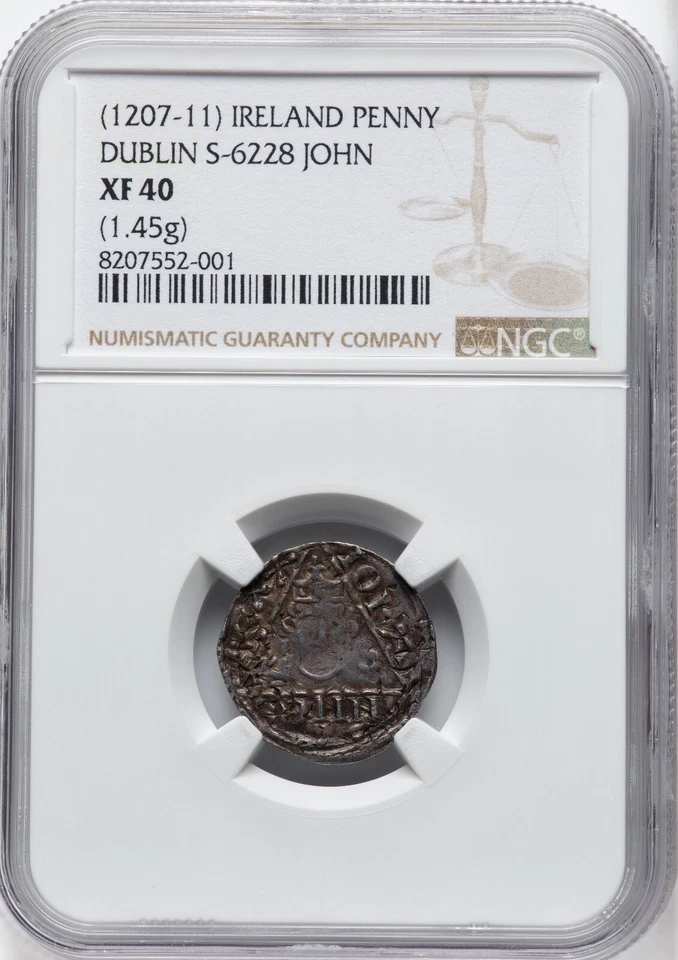 Ireland - 1207-11 John - Silver Penny - Dublin - NGC XF40 - Nice Cabinet Toning! - Image 3 of 4