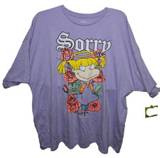 Nickleodeon NEW♈Junior's SS T shirt size M (7-9)~Lilac~Lisa Sorry/Not Sorry