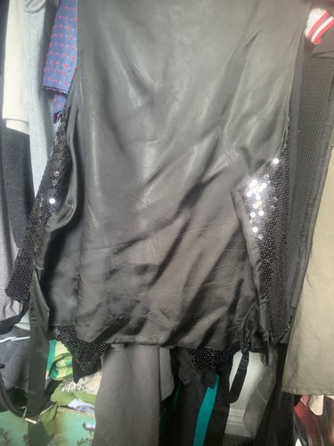 moschino chic mens medium black sequin vest - Picture 10 of 12