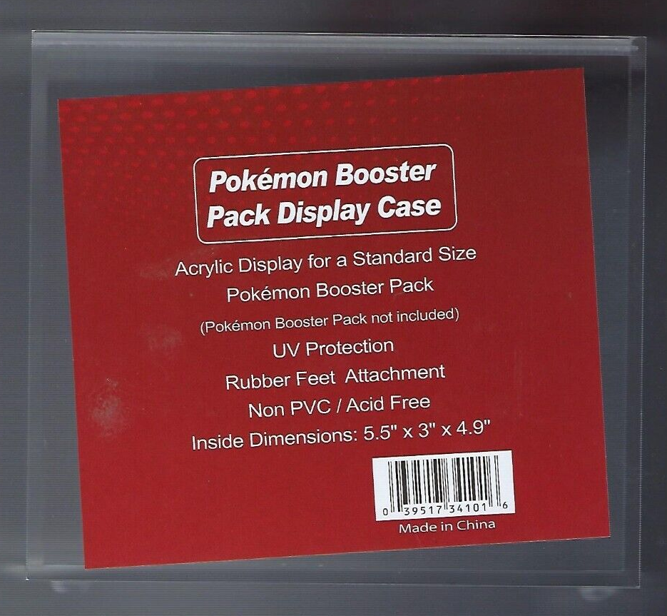 ultra pro pokemon booster box case Pro-Safe Acrylic Display Case for Pokemon Booster Box UV Protection acid  free