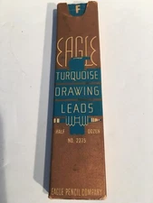 Vintage Eagle Turquoise Drawing Leads F No 2375 NOS 1935 Made in USA 5 leads