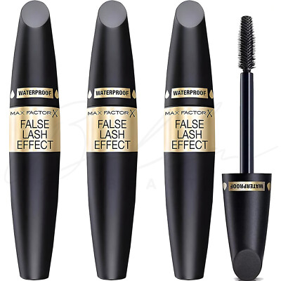 MAX FACTOR False Lash Effect Volumising Mascara 13ml - Black Waterproof *3er Pack*