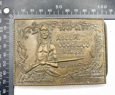 Gürtelschnalle Adolph Coors & Co Brauerei Golden Cold Solid Brass USA Sammlerstück