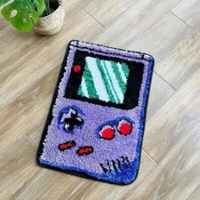 Retro Game Boy Purple Tufted Rug Games Room Funny Rug Carpet Mat