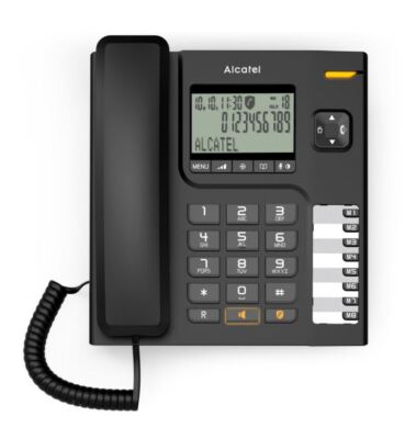 Alcatel T78 Festnetz Telefon Kabelgebunden Schwarz mit Anrufblock & Router Hub