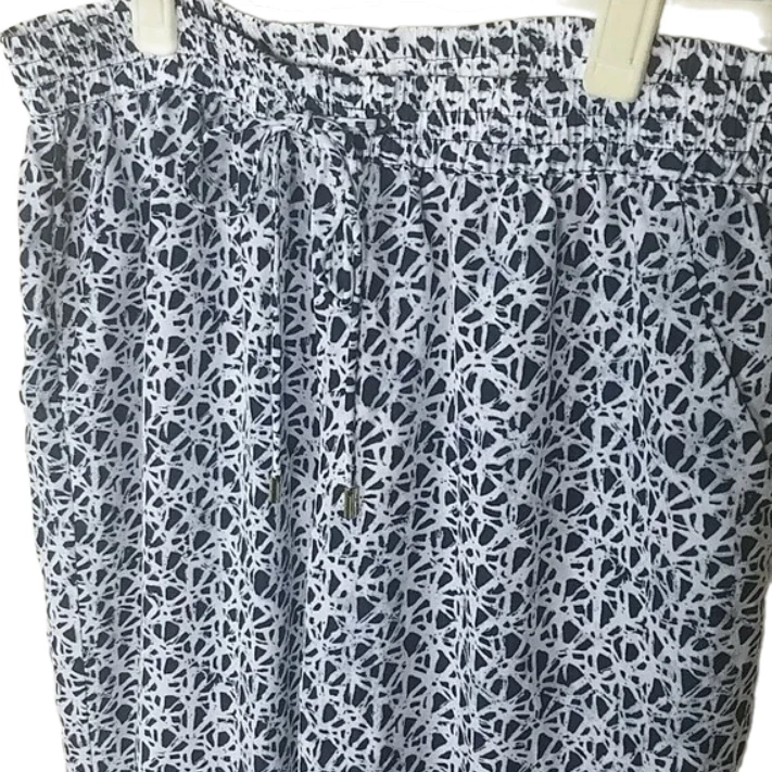 Michael Michael Kors Pantalones Estampados Pantalones al Tobillo Mujer Azul Marino Pantalones 10 NUEVO Foto 2 de 4