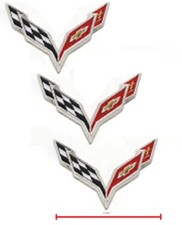 Corvette Racing Team Super Sports Logo: CORVETTE RACING C-7 Iron-On 3-PC 2" Set