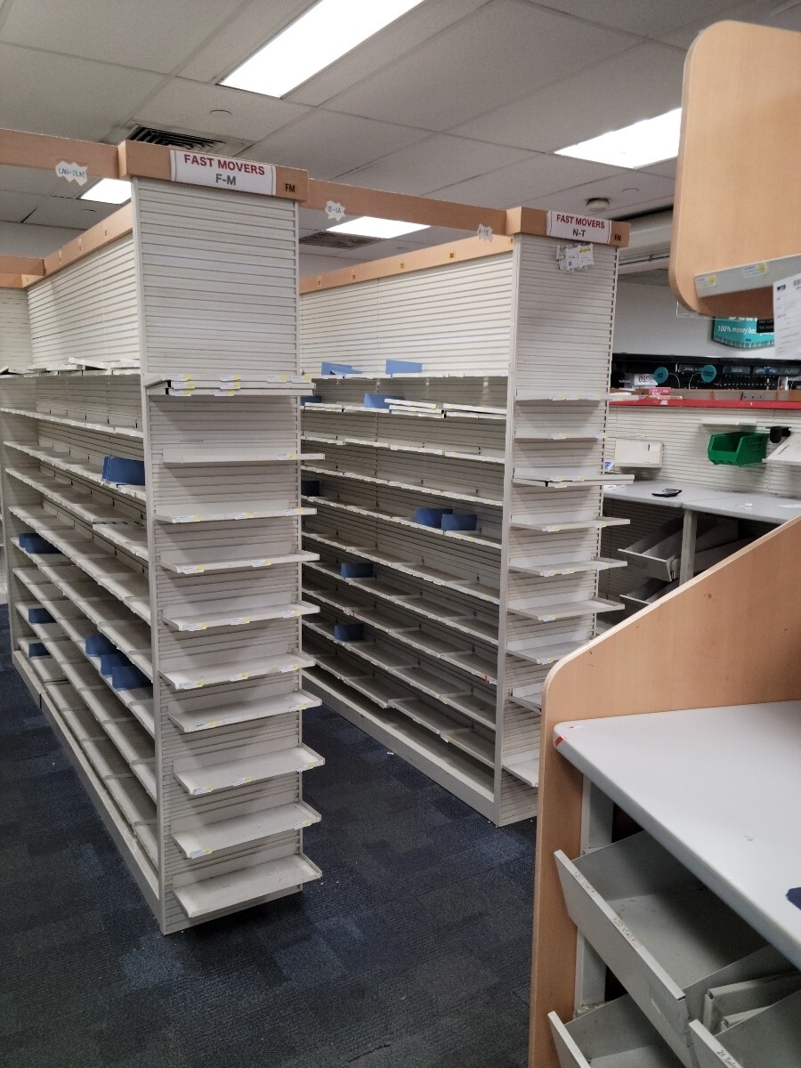 Pharmacy shelving Uniweb end cap eBay