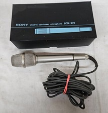 SONY ECM-270 Capacitor Condenser Mic Microphone w Case WORKING  NICE 