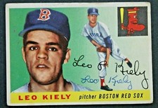 Leo Kiely Boston Red Sox (d.1984) Autograph 1955 Topps #36 Signed Vintage Card 