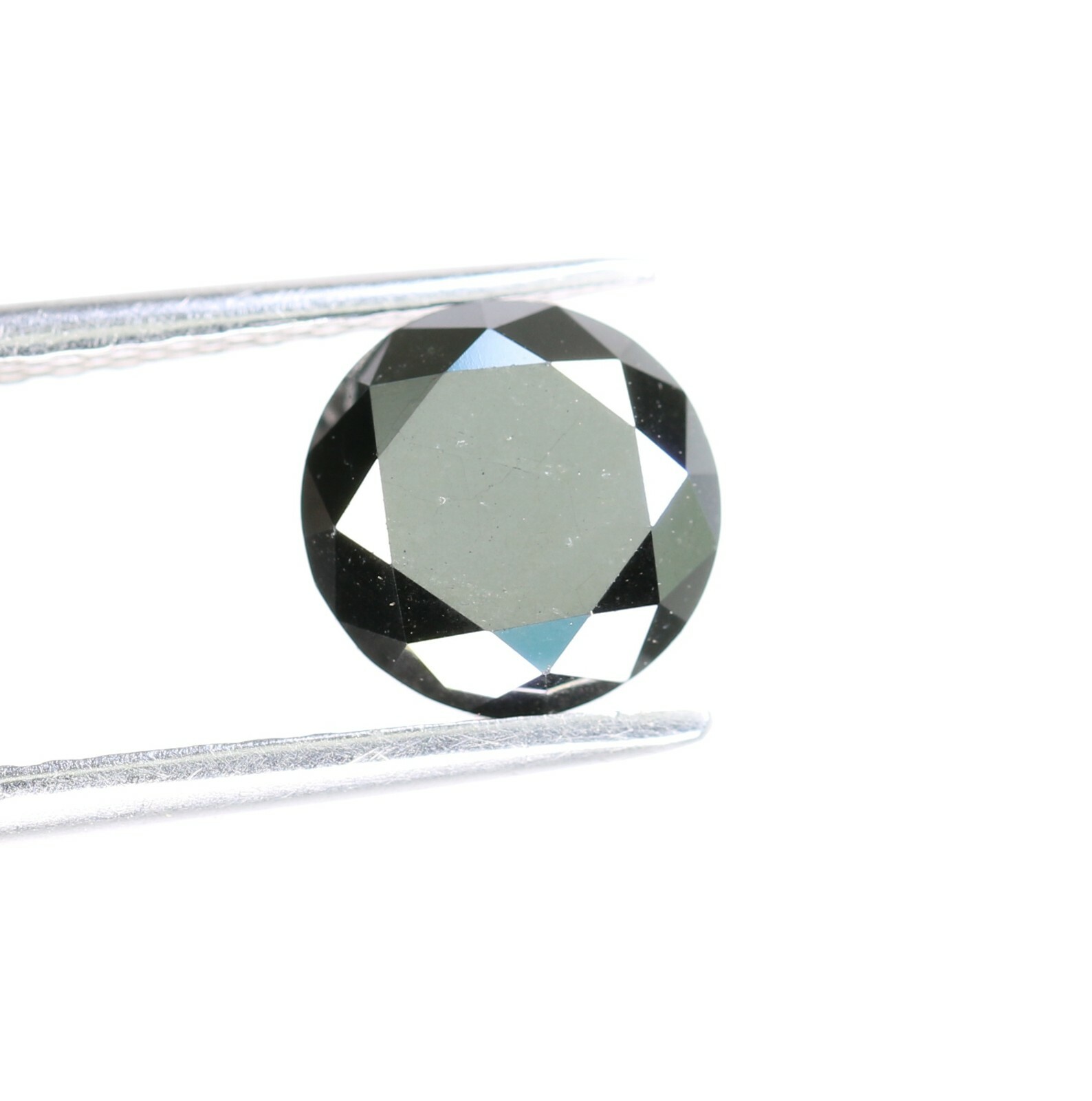 2.30 CT Natural Black Round Brilliant Cut Loose Diamond for Commitment Ring