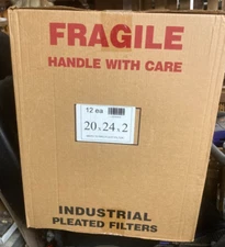 NEW BOX OF 12 FURNACE FILTERS 20X24X2 PRO PLEAT INDUSTRIAL PLEATED EVANSVILLE IN