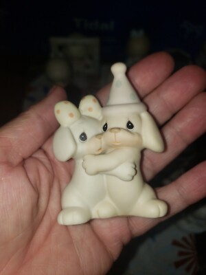 ''1991'' Precious Moments Let's Be Friends Hugging Dogs Birthday Series (527270)