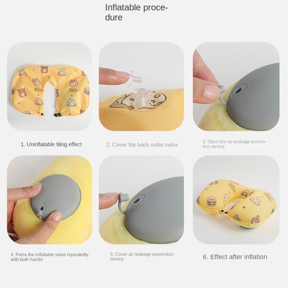 Head Rest Inflatable Neck Pillow U Shape Travel Pillow Air Pillow Train