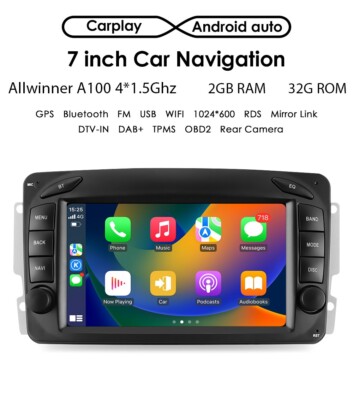 Android 13 GPS Radio 2+32GB For MERCEDES BENZ C-W203 CLK-W209